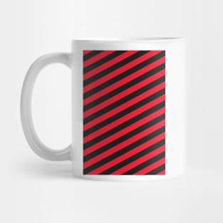 Manchester United Red and Black Angled Stripes Mug